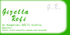 gizella refi business card